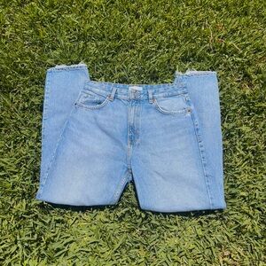 zara mom jeans with rips